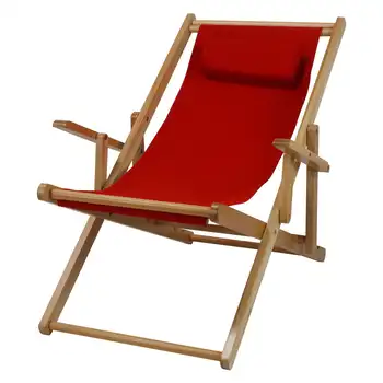 Повседневный домашний складной стул из парусины, красный Изображение 2