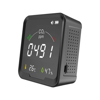 Tuya WIFI Датчик температуры и влажности CO2, гигрометр, термометр, детектор для помещений, Поддержка Alexa Google smart life home