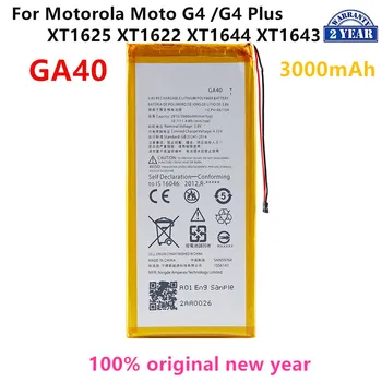100% Оригинальный GA40 3000 мАч Аккумулятор Для Motorola Moto G4/G4 Plus XT1625 XT1622 XT1644 XT1643 Аккумуляторы мобильных телефонов