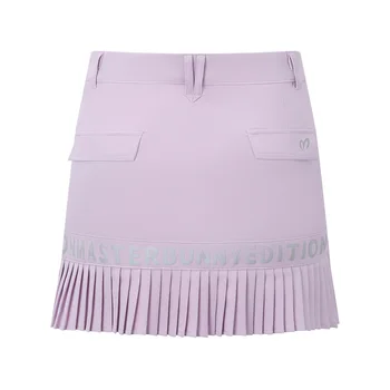 Женская короткая юбка для гольфа 2023, летняя новинка, спортивный гольф, дышащий универсальный трикотаж, тонкая плиссированная юбка с высокой талией Изображение 2