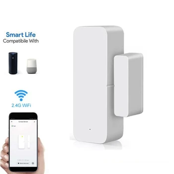 Tuya Smart Wifi Дверной датчик, детекторы открытия/закрытия дверей, работает с приложением Tuya/ Smart Wifi для Alexa Google Home Изображение 2