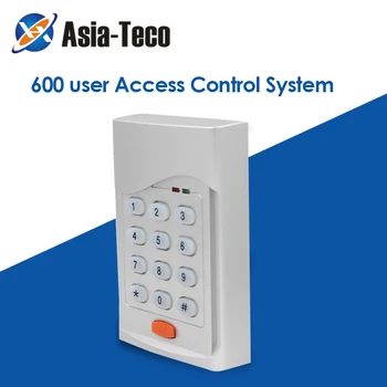 считыватель контроля доступа RFID на 600 пользователей 125 кГц, Автономный контроллер клавиатуры доступа, цифровая панель, Дверной замок, Считыватель карт, клавиатура