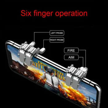 PUBG Mobile Trigger Геймпад Чувствительный Сенсорный Контроллер L1R1 Кнопка Огня Ручка Стрелка Триггер Прицельная Клавиша Джойстик для IOS Android UM Изображение 2