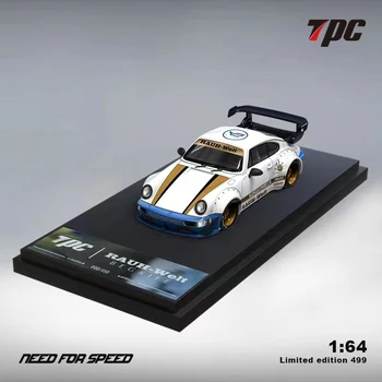 Миниатюрная коллекционная модель автомобиля TPC 1: 64 RWB 964 Жемчужно-белая, отлитая под давлением Изображение 2