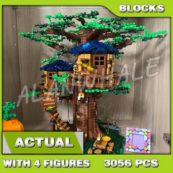 3056 шт. Идеи, домики на дереве, Листва, ботанические элементы, Летний осенний лист, 11364 строительных блока, набор, совместимый с моделью
