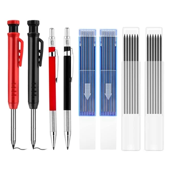 1 комплект столярных карандашей, механических карандашей, набор карандашей для деревообработки со встроенной заточкой для карандашей