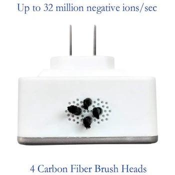 Генератор отрицательных ионов, подключаемый очиститель воздуха с максимальной производительностью - до 32 миллионов отрицательных ионов в секунду, 6 штекеров США Изображение 2