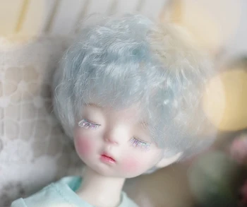 D03-P598 детская игрушка BJD DD SD MSD 1/6 1/4 1/3 кукольный реквизит для фотосессии Аксессуары розово-голубые короткие локоны для волос 1 шт. Изображение 2