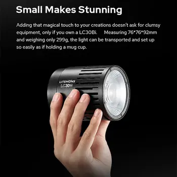 Godox LC30Bi LC30D Litemons Настольный светодиодный светильник с Держателем и кабелем питания для Прямой трансляции Фотосъемки продукта на открытом воздухе Изображение 2