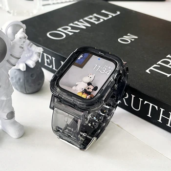 Подходит для Apple Watch Band Прозрачный встроенный ремешок Glacier Ultra 49mm Se минималистичный браслет Iwatch 8 7 6 45/44/42/ 41 мм Изображение 2