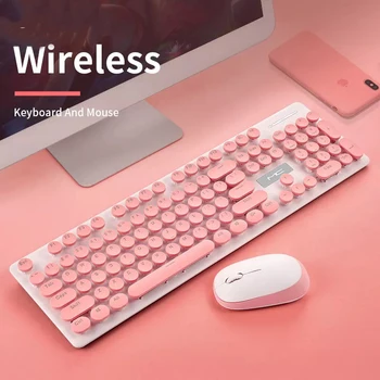 Беспроводная бесшумная клавиатура и мышь Xiaomi 2.4G, круглая клавиатура с клавиатурой и мышью, костюм из двух предметов для ПК Macbook Pro