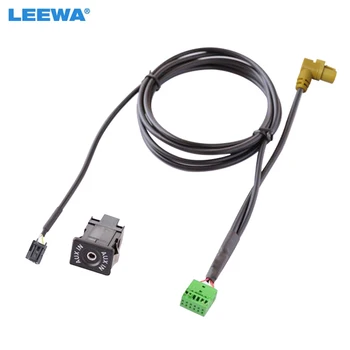 LEEWA 5 компл. Автомагнитолы USB AUX-In Кабельная Вилка AUX Разъем Адаптера Для Audi MMI3G 3G + A6L/A4L/Q5/Q7/A5/S5/TT AUX Жгут проводов #CA6815