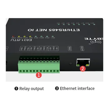 RS485 Ethernet Цифровой 12-Канальный Сетевой Релейный контроллер Ввода-вывода Modbus TCP RTU Беспроводной Приемопередатчик Модем Изображение 2