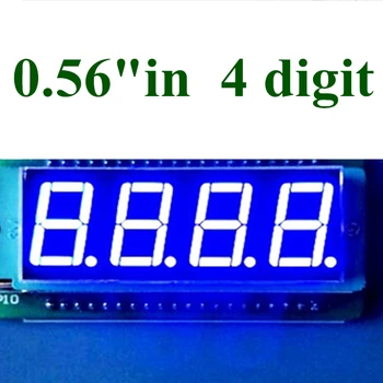 20ШТ 0,56-дюймовая 4-битная цифровая трубка с общим анодом, синий светодиодный цифровой дисплей, 7 сегментов, 0,5 дюйма, 0,5 0,56 дюйма, 0,56 