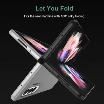 Чехол для Samsung Galaxy Z Fold 3 Ультратонкий жесткий защитный чехол из ПК, матовый тонкий деловой чехол для Z Fold3 Изображение 2