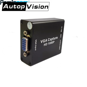 Адаптер VGA-USB 1080P Карта захвата VGA USB2.0 Выходной сигнал VGA, аудиовход без привода, без подключаемого модуля для захвата видео VGA Изображение 2