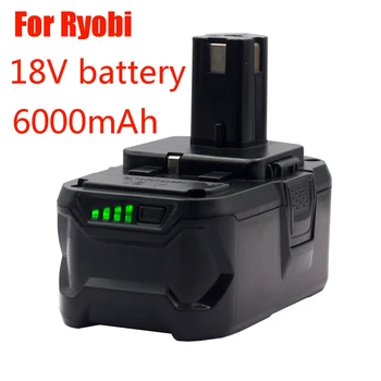 Заменить Беспроводной Электроинструмент Ryobi ONE18V BPL1820 P108 P109 P106 RB18L50 RB18L40 Литий-ионный аккумулятор 6000 мАч Изображение 2