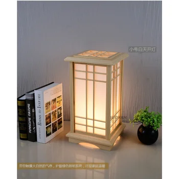 Торшер в японском стиле, настольная лампа с татами, освещение в комнате, краткий деревянный торшер, лампы в китайском стиле, освещение Изображение 2