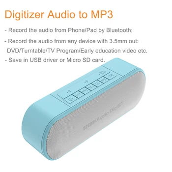 Ezcap221 Карта захвата звука Bluetooth MP3-Плеер TF-карта Динамик для ПК Телефон Музыкальное Видео Запись английского Прослушивания Рекордер