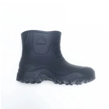 Мужские Резиновые сапоги С короткими трубками, дышащие непромокаемые ботинки, Универсальная зимняя обувь для взрослых на платформе, одноцветное изделие, Размеры 37-46 Изображение 2