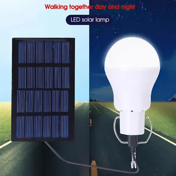 Светодиодная лампа с питанием от солнечной батареи IP44, водонепроницаемая портативная энергетическая лампа для кемпинга на открытом воздухе Изображение 2