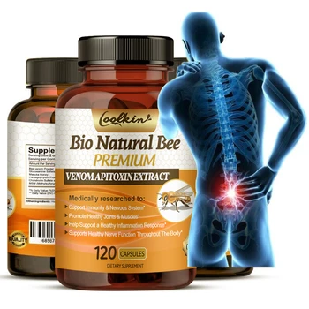Капсулы с экстрактом пчелиного яда, противовоспалительный экстракт, улучшает боль при артрите 120 капсул, без ГМО