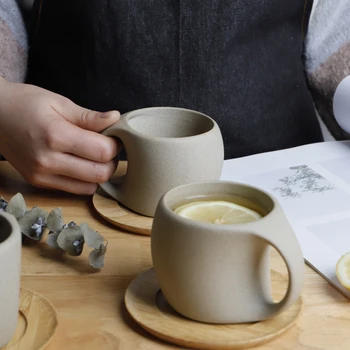 Японская Креативная Ретро Керамическая Кружка, Кофейная чашка, Чашка для молока, Домашняя Чайная чашка, Офисная Кружка для питья, Чашки для завтрака и кружки Изображение 2