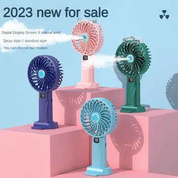 2023 MI Fan, Новые Распылительные увлажняющие вентиляторы, портативные вентиляторы, USB-зарядка, Настольные вентиляторы, Удобный мини-тихий вентилятор, подставка для ручного вентилятора с водяным туманом