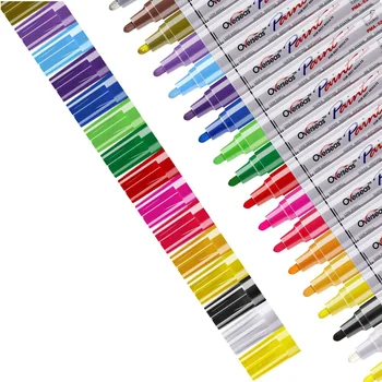 Малярные маркерные ручки 18 цветов, перманентный водонепроницаемый быстросохнущий маркер на масляной основе, средний наконечник, разноцветная малярная ручка для металла