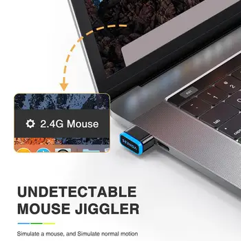 Автоматическая мобильная мышь USB Предотвращает блокировку экрана компьютера, Имитатор движения Мини-мыши, Интеллектуальный сон Изображение 2