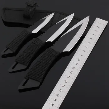 Набор маленьких ножей Scorpion из трех частей, Дикий Маленький прямой нож, походный нож, летающий нож для самообороны, выживания