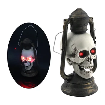 Страшный фонарь с черепом на Хэллоуин, игрушка-лампа, украшение для вечеринки, поставка для фестиваля, реквизит для дома