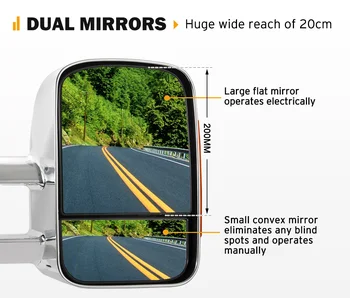SAN HIMA Выдвижные боковые Зеркала заднего вида для Nissan Navara D23 NP300 2015 + Изображение 2