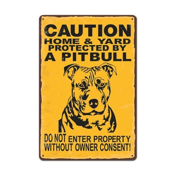 Предупреждающие Металлические жестяные знаки для собак, Винтажный плакат, Остерегайтесь собак, Ретро Жестяные тарелки, наклейки на стены для сада, украшения дверей семейного дома