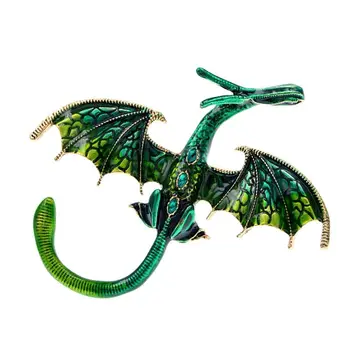 Синди Сян, новое поступление, эмалированная булавка с драконом, унисекс, женская и мужская булавка с животными, большие броши, 5 цветов в подарок