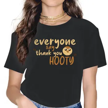 Everybody Say Thank You, Стильная Классическая футболка для милых девочек, Женская футболка с изображением Совиного домика, 5XL, Повседневный Топ в стиле Харадзюку с коротким рукавом