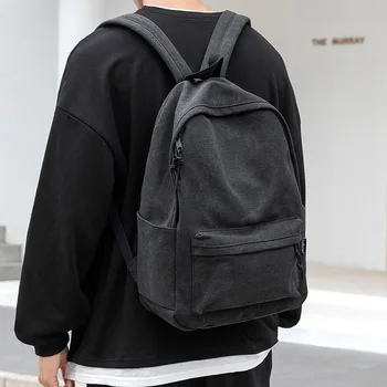Мужской Модный холщовый рюкзак, подходящий для учащихся средней школы и младших классов средней школы, повседневная студенческая сумка