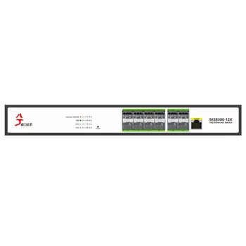 XikeStor L3 Управляемый 12-портовый коммутатор 10G SFP + интернет-концентратор Ethernet Ядро веб-управления Сетевая Поддержка Динамической маршрутизации и DHCP Изображение 2