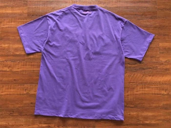 Фиолетовая футболка с логотипом из пеноматериала Vetements Для Мужчин и Женщин 1: 1, Повседневная футболка из плотной ткани Лучшего качества, Топы, тройники Изображение 2