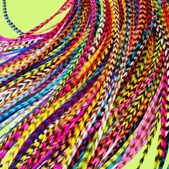 Перья для наращивания волос синтетические разноцветные пряди из искусственных перьев в аксессуарах для волос для женщин, шиньон для наращивания Изображение 2