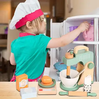 Детский игрушечный миксер, имитирующий приготовление пищи, развивающие игрушки, Миксер для еды, детский ранний образовательный подарок для девочек и мальчиков Изображение 2