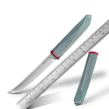 Япония G10 ручка 14C28N стальной нож с фиксированным лезвием для выживания на открытом воздухе, портативный охотничий нож для кемпинга Изображение 2