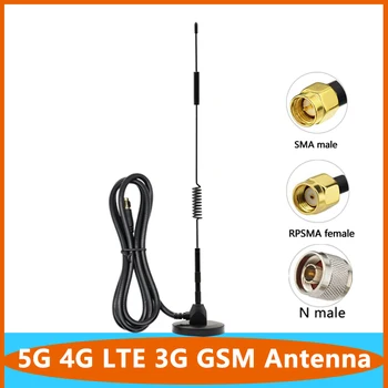 Широкополосная Антенна маршрутизатора WiFi 5G 4G LTE 3G GSM Omni 600 ~ 6000 МГц Полнодиапазонная Антенна Усилителя 5 ГГц 12DBI SMA N Для связи