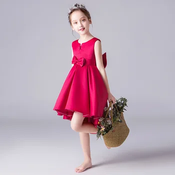 Модная летняя детская праздничная одежда, платье для девочек, Свадебная одежда, платье Принцессы для первого причастия, Детский костюм, пушистое праздничное платье Изображение 2