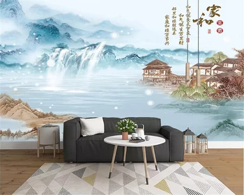 beibehang Модные обои на заказ современный минималистичный абстрактные линии чернильный пейзаж мрамор обои в китайском стиле домашний декор