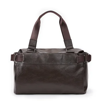 Мужские дорожные сумки Большой емкости, модные сумки из высококачественной искусственной кожи, деловой багаж, Мужской Черный, для хранения Изображение 2