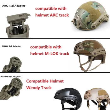 Рельсовый адаптер для тактического шлема TS TAC-SKY ARC/WENDY/MTEK Rail Совместим с гражданской гарнитурой EARMOR M32-MOD3 / M32H-MOD3 Изображение 2