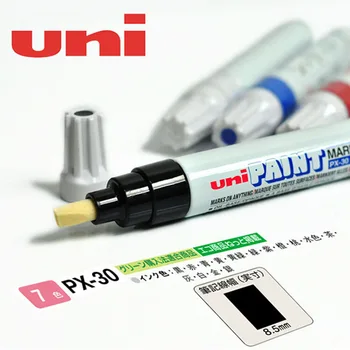 Японские Канцелярские принадлежности Uni Marker Pen PX-30 Масляная краска Pen 7 цветов rotulador permanente Draw marker Подкраска граффити Свадебная ручка для вывесок Изображение 2