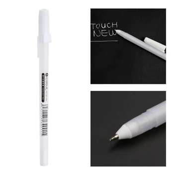 Белые ручки с крючком, черный бумажный маркер Reviser 0,8 мм, новые школьные принадлежности Изображение 2