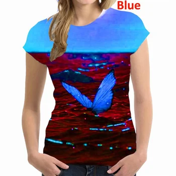 Брендовая летняя футболка BIANYILONG, женская рубашка с бабочкой, повседневная спортивная футболка с короткими рукавами, модные женские повседневные топы Изображение 2